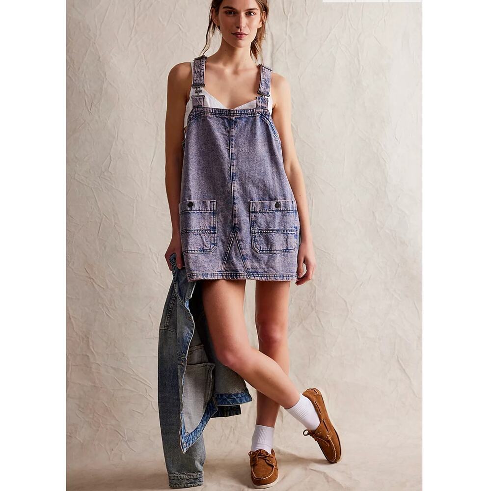 Free People We The Free Overall Smock Mini Top XL NWT